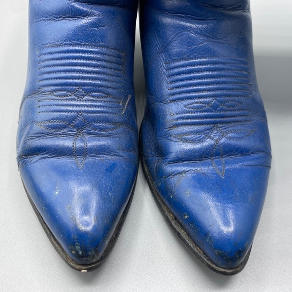Vintage Rodeo Queen Tony Lama Royal Blue Cowgirl Boots size 7.5 - Picture 4 of 8